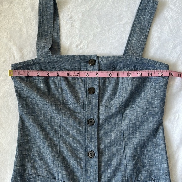 Derek Lam for DesigNation Womens Chambray Mini Jumper Lightweight Summer Dress 2 - Picture 7 of 10